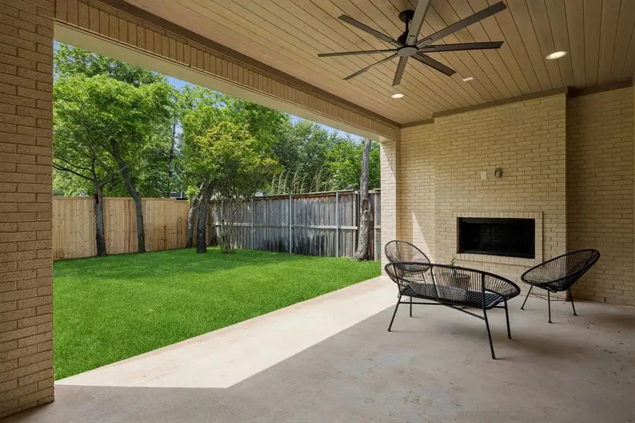 Exterior details and patio area of a home in , Dallas (Image 3). Exterior details and patio area of a home in , Dallas (Image 3).
