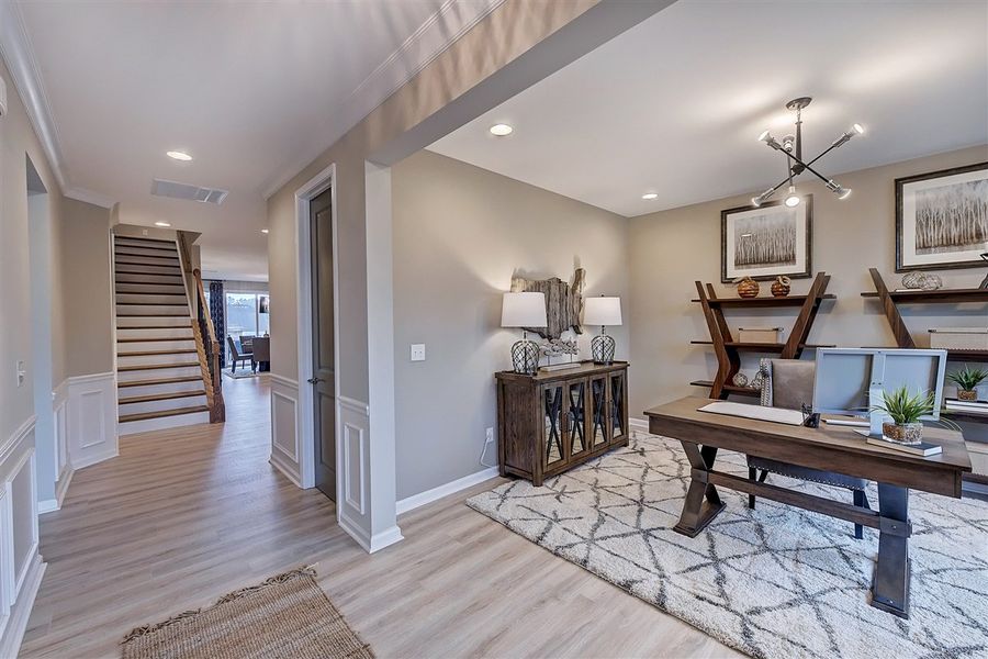 Representative furnished interior of a home built from the Pikewood by Taylor Morrison in Walden Woodlands, Huntersville (Image 6). Representative furnished interior of a home built from the Pikewood by Taylor Morrison in Walden Woodlands, Huntersville (Image 6).