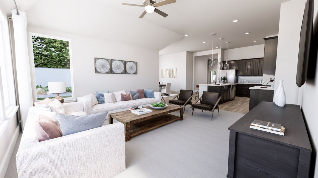 Representative furnished interior of a home built from the Brayden by Tri Pointe Homes in Somerset Park, Rockwall (Image 7).