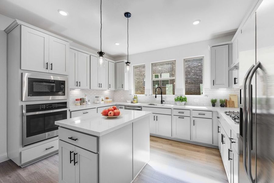 Representative furnished interior of a home built from the Camelia by Taylor Morrison in Stoneridge, Melissa (Image 5).