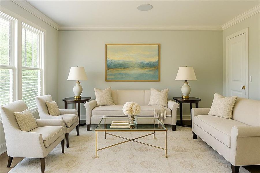 Furnished interior view inside a new home in , Atlanta (Image 15).