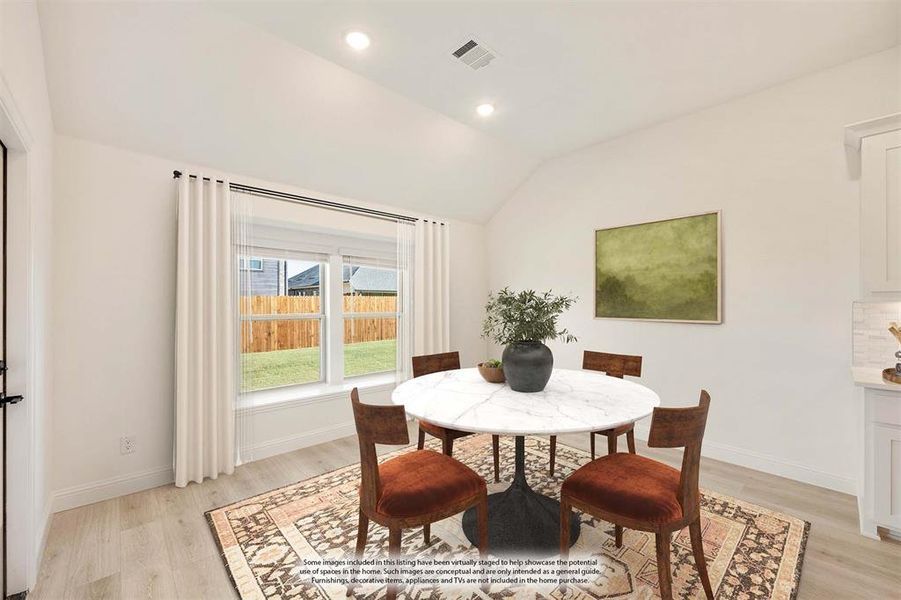 Furnished interior view inside a new home in Meadow Vista 60-65, Anna (Image 18). Furnished interior view inside a new home in Meadow Vista 60-65, Anna (Image 18).