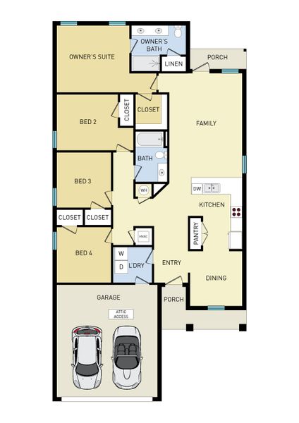 2D floor plan layout of this home in McCarthy Estates, Defuniak Springs, FL (Image 6). 2D floor plan layout of this home in McCarthy Estates, Defuniak Springs, FL (Image 6).