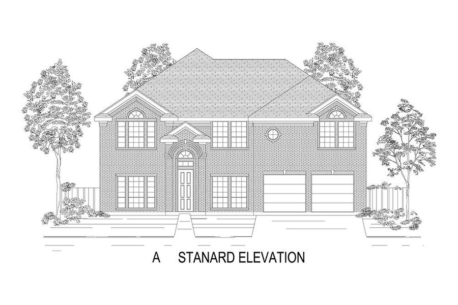 Representative rendering of the exterior for the Remington 2F (w/Media) by First Texas Homes (Image 3).
