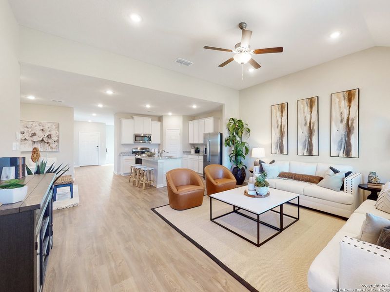 Furnished interior view inside a new home in Blue Ridge Ranch, San Antonio (Image 16). Furnished interior view inside a new home in Blue Ridge Ranch, San Antonio (Image 16).