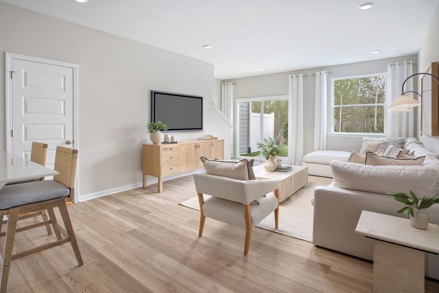 Furnished interior in a model home at Brooks Mill - Edge Series in Durham (Image 13). Furnished interior in a model home at Brooks Mill - Edge Series in Durham (Image 13).