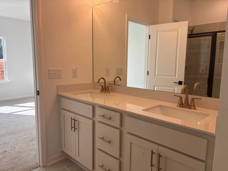 Primary Bath featuring the AW Collection® Serene - Clean forms offer quiet luxury.