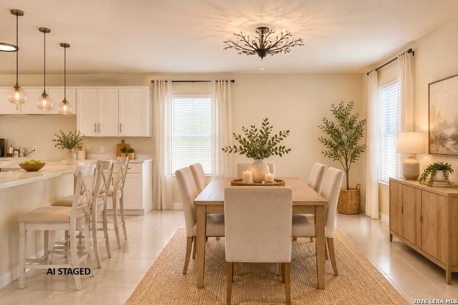 Furnished interior view inside a new home in , New Braunfels (Image 11).