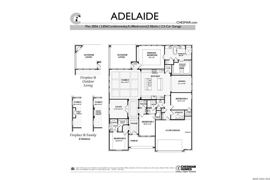 2D floor plan layout of this home in Mesa Western, Cibolo, TX (Image 5).