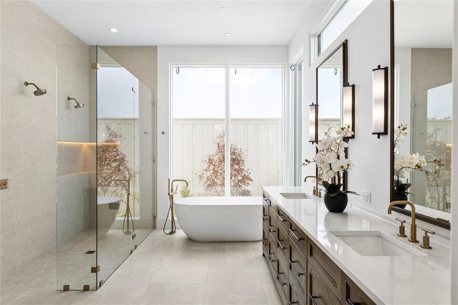 Furnished interior view inside a new home in Avadene at Las Colinas, Irving (Image 10).