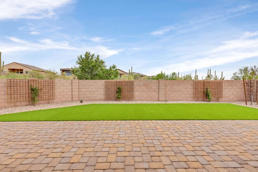 Exterior details and patio area of a home in Saguaro Reserve II, Marana (Image 9).