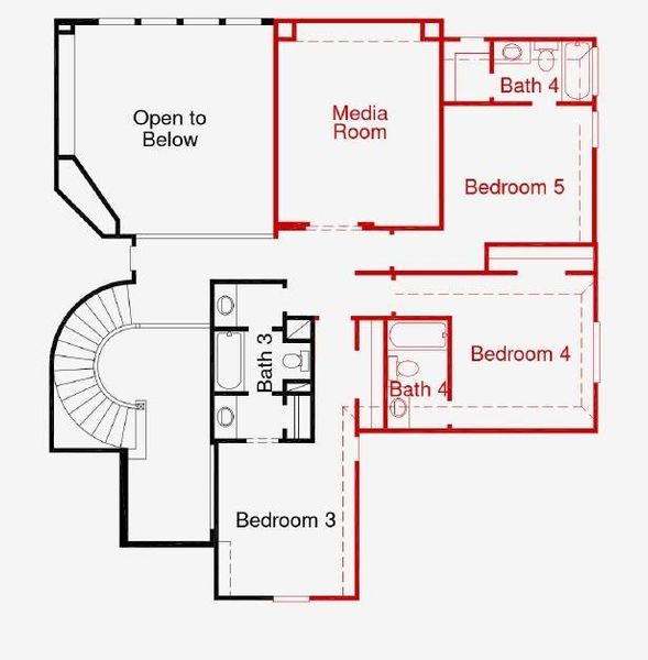2D floor plan layout of this home in Dunham Pointe, Cypress, TX (Image 2). 2D floor plan layout of this home in Dunham Pointe, Cypress, TX (Image 2).
