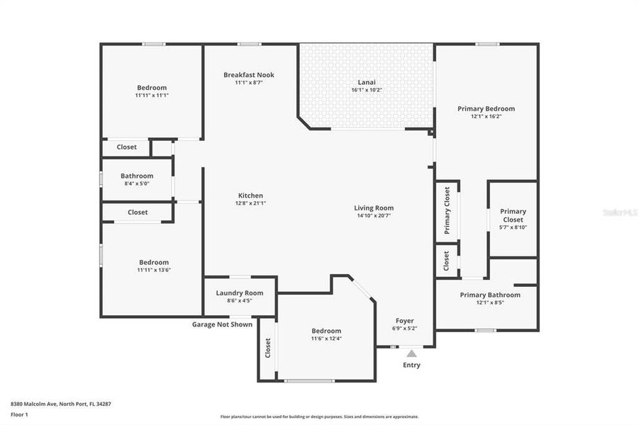 2D floor plan layout of this home in , North Port, FL (Image 5).