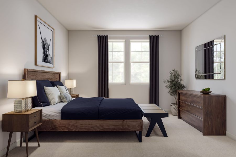 Representative furnished interior of a home built from the F by Tri Pointe Homes in Candelas Townhomes, Arvada (Image 12).