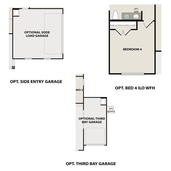 2D floor plan layout for the The Everett A by Davidson Homes LLC in Meadow Ridge Estates, Josephine, TX (Image 3).