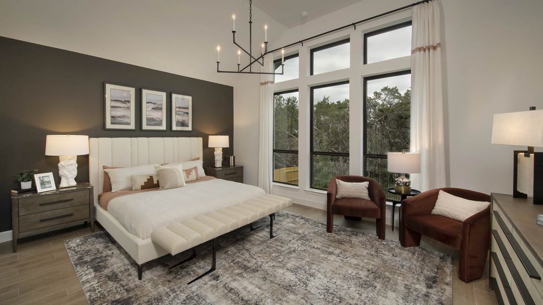 Furnished interior view inside a new home in Santa Rita Ranch - Eldorado, Liberty Hill (Image 39).