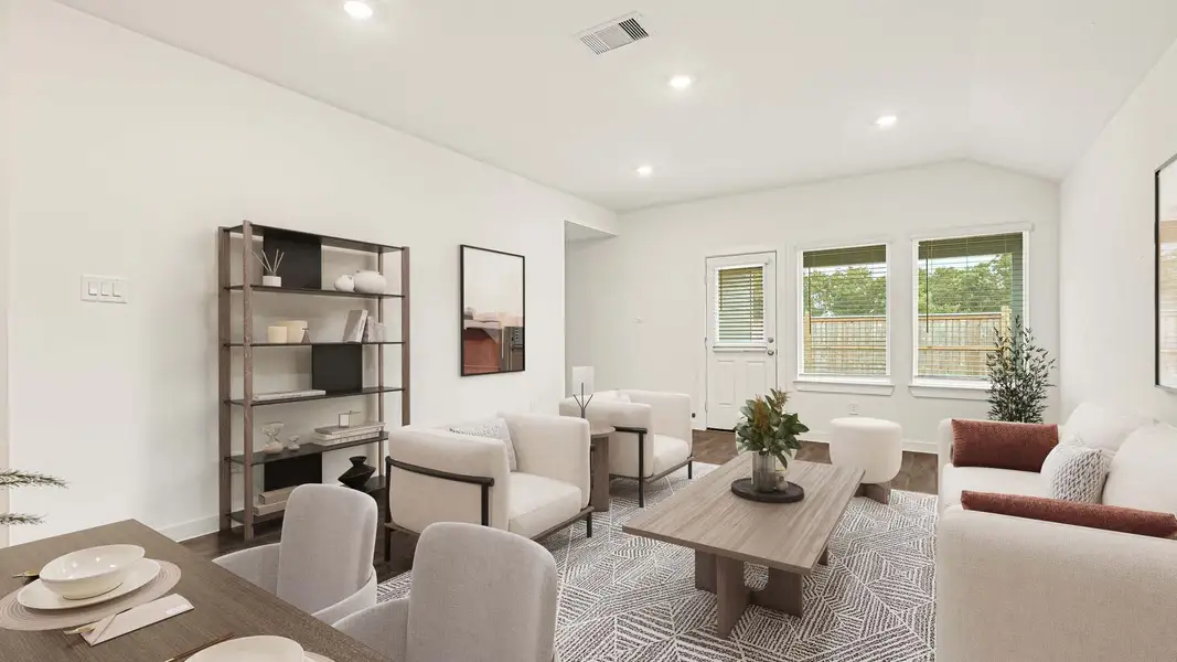 Furnished interior view inside a new home in August Trails, Needville (Image 4).