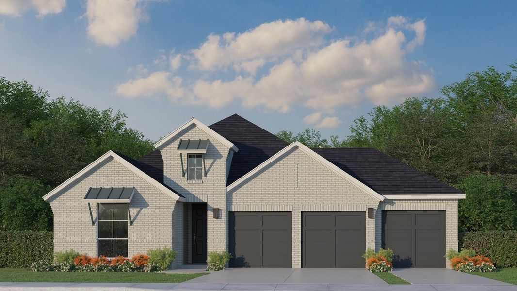 Plan 1535 Elevation C with 3 Car Garage Plan 1535 Elevation C with 3 Car Garage