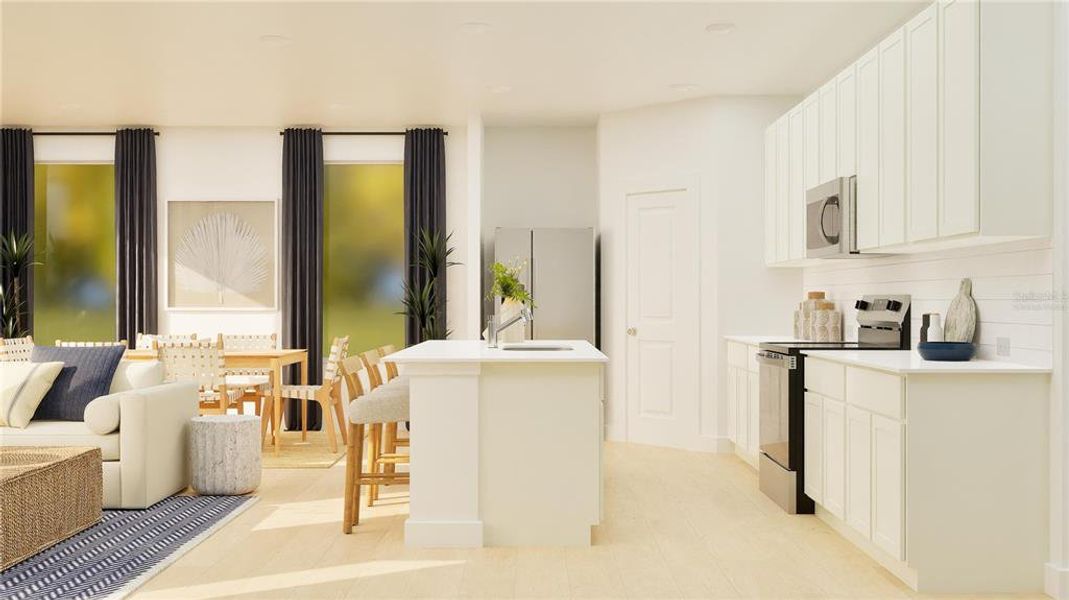 Furnished interior view inside a new home in , Clermont (Image 4). Furnished interior view inside a new home in , Clermont (Image 4).