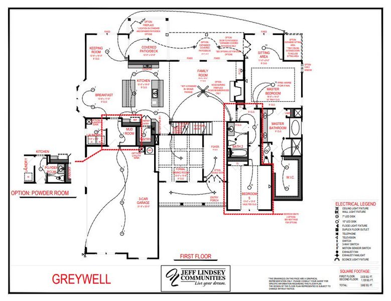 2D floor plan layout of this home in Belle Hall, Newnan, GA (Image 6).