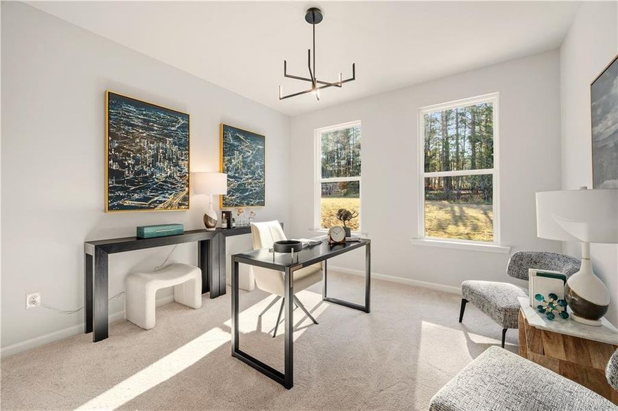 Furnished interior view inside a new home in Hamilton Lakes, Lawrenceville (Image 7). Furnished interior view inside a new home in Hamilton Lakes, Lawrenceville (Image 7).