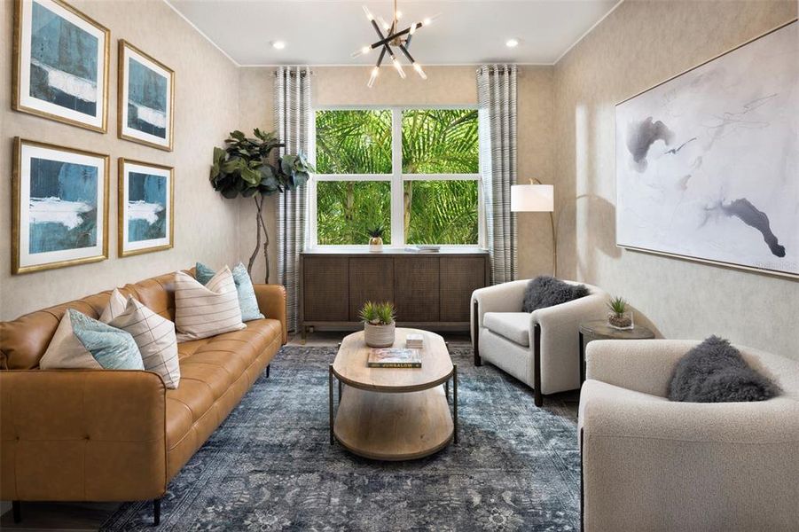 Furnished interior view inside a new home in Wellen Park, Venice (Image 4).