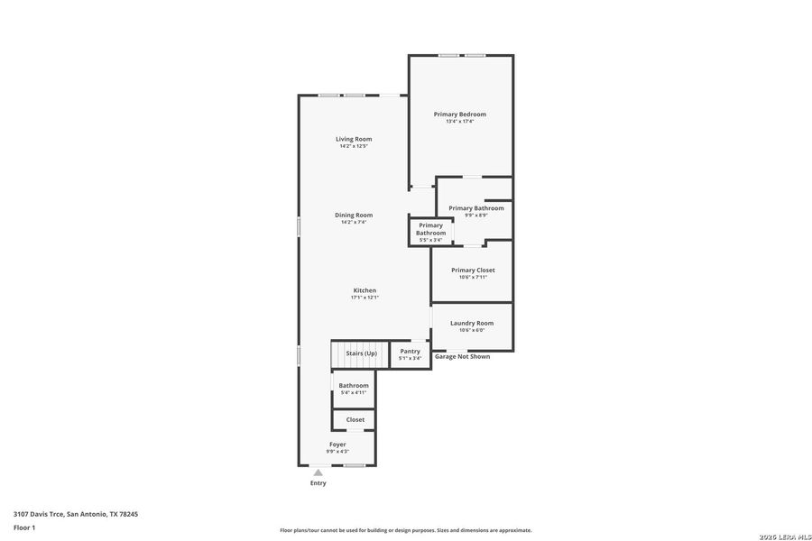 2D floor plan layout of this home in Laurel Vistas, San Antonio, TX (Image 5).
