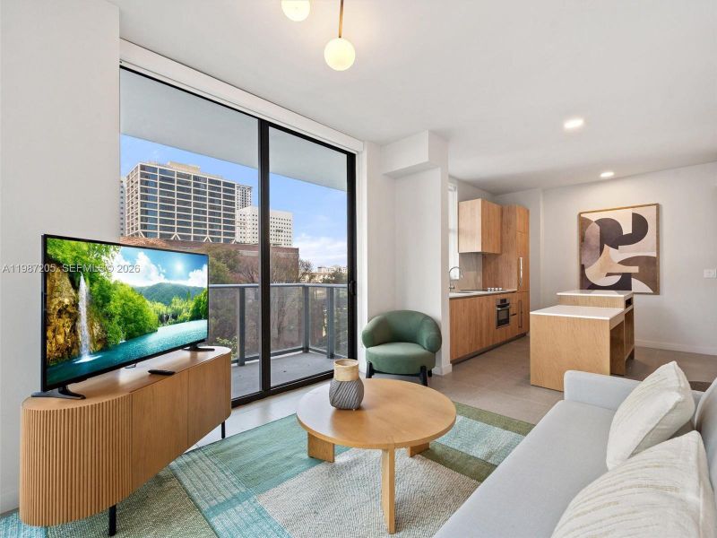 Furnished interior view inside a new home in , Miami (Image 4). Furnished interior view inside a new home in , Miami (Image 4).