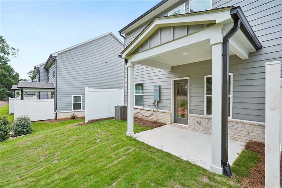 Exterior details and patio area of a home in , Flowery Branch (Image 3).