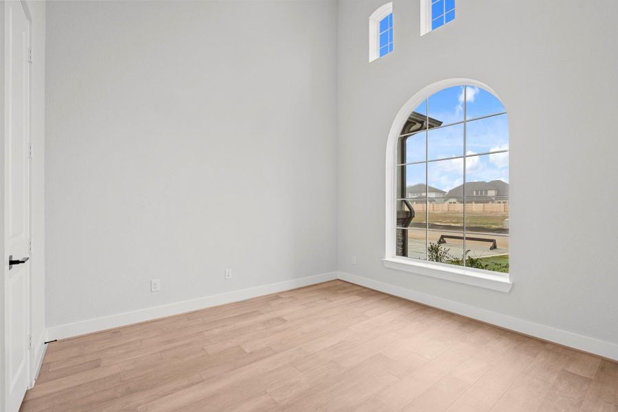 Upon entry you will find a study with french doors and beautiful windows.