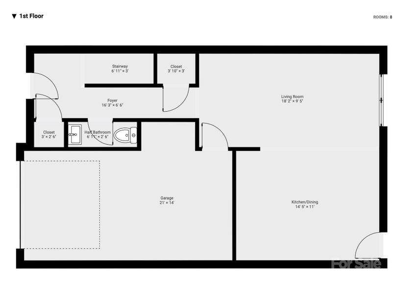 2D floor plan layout of this home in , Hickory, NC (Image 4).