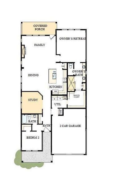 2D floor plan layout of this home in Encore at Streamside - Classic Series, Waxhaw, NC (Image 5).