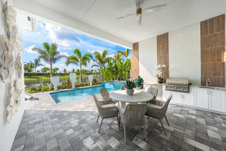 Representative exterior details of a home built from the Kendall by GL Homes in Valencia Del Mar (55+), Boynton Beach (Image 3).