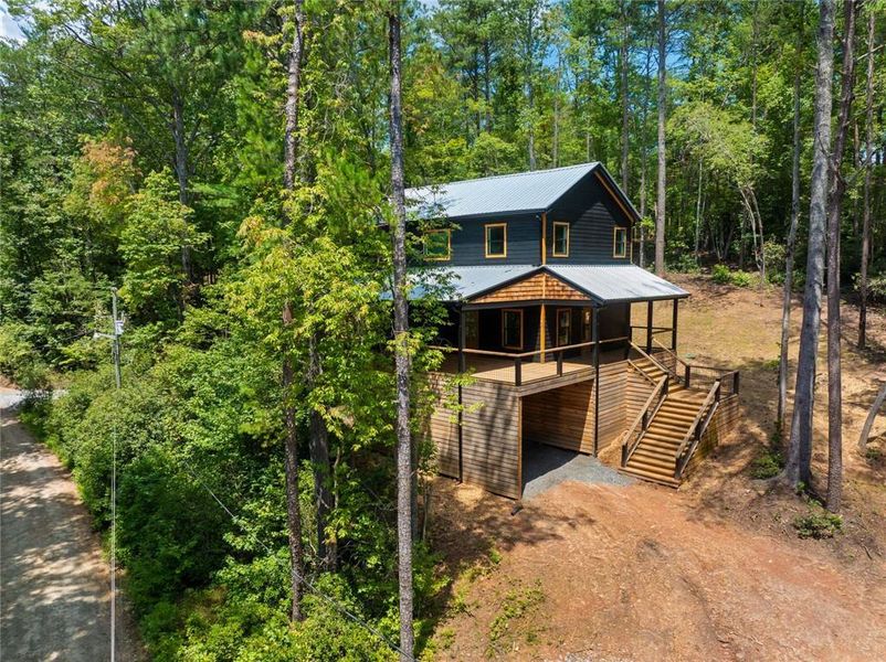Front exterior of a new home in , Sautee Nacoochee, GA, highlighting curb appeal (Image 22). Front exterior of a new home in , Sautee Nacoochee, GA, highlighting curb appeal (Image 22).