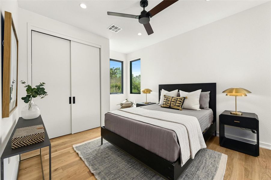 Furnished interior view inside a new home in The Reyna, Austin (Image 12). Furnished interior view inside a new home in The Reyna, Austin (Image 12).
