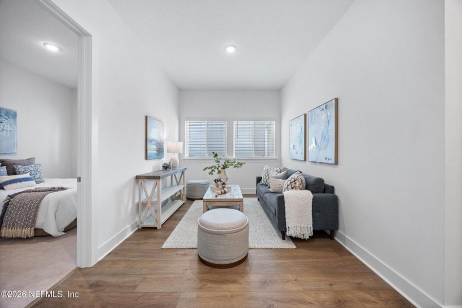 Furnished interior view inside a new home in Oak Grove at SilverLeaf 60’, St. Augustine (Image 38).