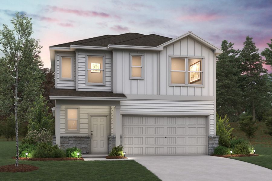 A house with a garage. A house with a garage.