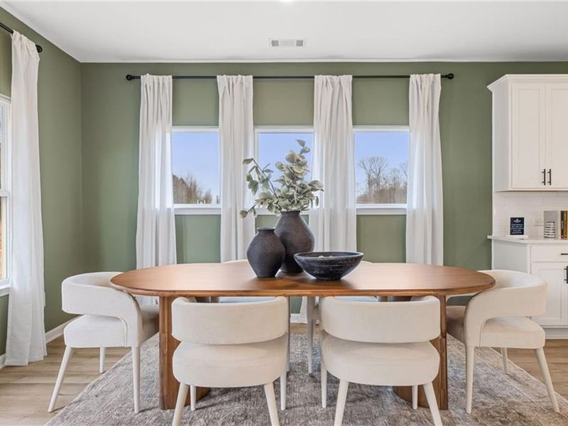 Furnished interior view inside a new home in The Bluffs, Canton (Image 8).