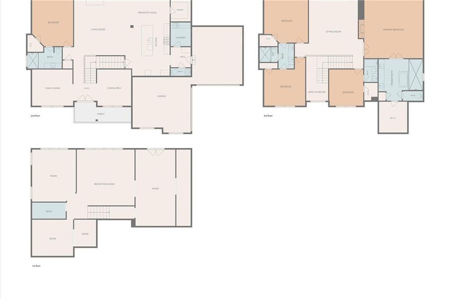 2D floor plan layout of this home in , Flowery Branch, GA (Image 5). 2D floor plan layout of this home in , Flowery Branch, GA (Image 5).