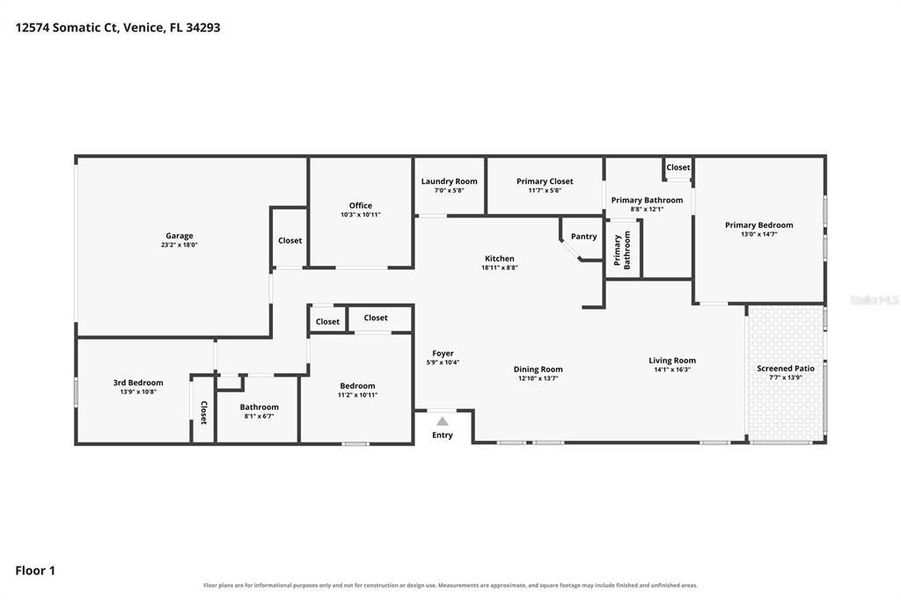 2D floor plan layout of this home in Wellen Park, Venice, FL (Image 4).