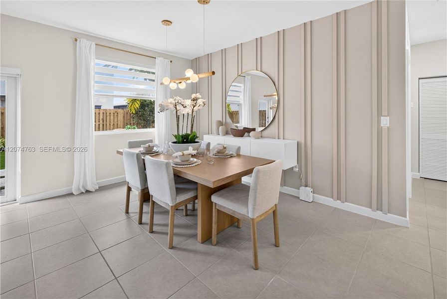 Furnished interior view inside a new home in Acacia Groves, Miami (Image 20).