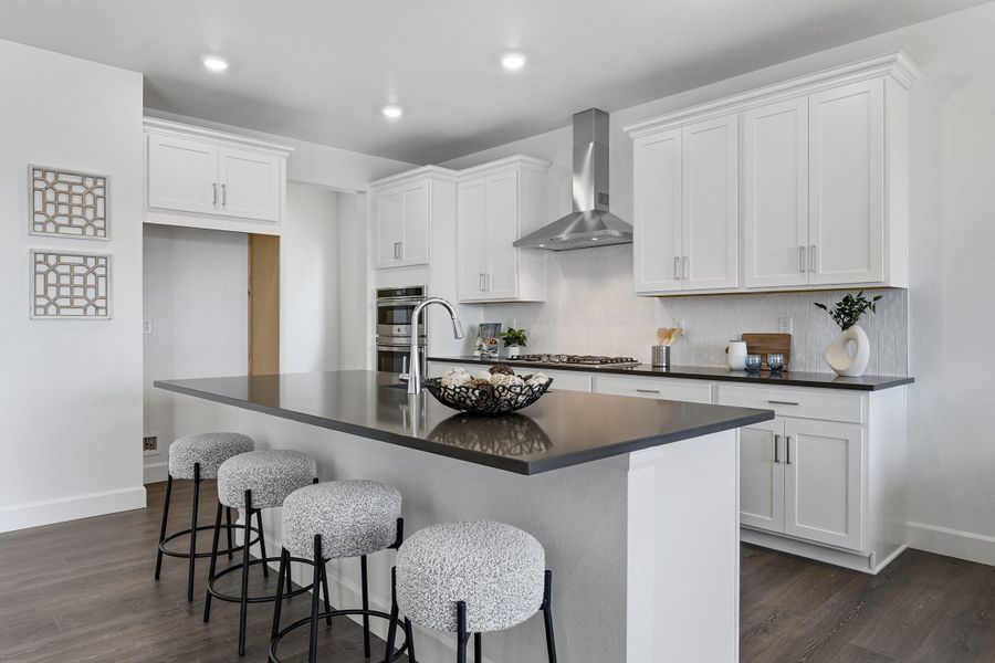 Furnished interior view inside a new home in Trailstone, Arvada (Image 14). Furnished interior view inside a new home in Trailstone, Arvada (Image 14).
