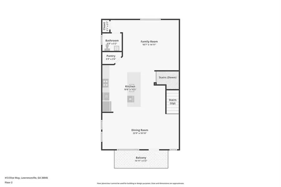 2D floor plan layout of this home in , Lawrenceville, GA (Image 4).