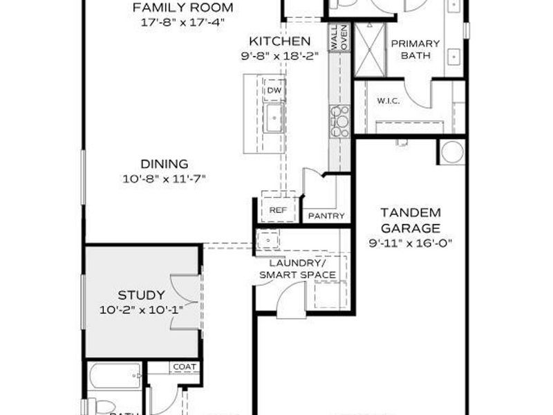 2D floor plan layout of this home in South Ranch Western Collection, Prescott, AZ (Image 2). 2D floor plan layout of this home in South Ranch Western Collection, Prescott, AZ (Image 2).