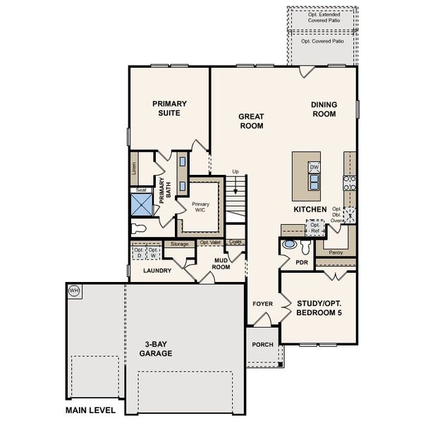 2D floor plan layout for the Lassen by Century Communities in Overland Grove, Forney, TX (Image 5). 2D floor plan layout for the Lassen by Century Communities in Overland Grove, Forney, TX (Image 5).