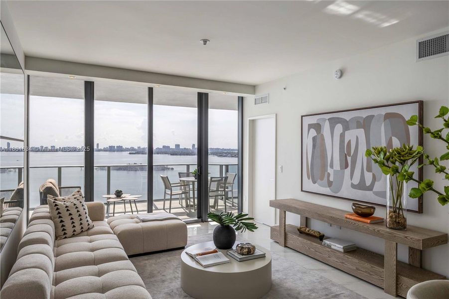 Furnished interior view inside a new home in , Miami (Image 5).