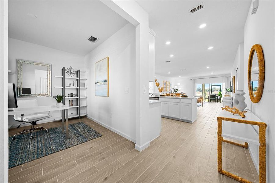 Furnished interior view inside a new home in Pioneer Ranch: Pioneer Ranch 50's, Ocala (Image 29).