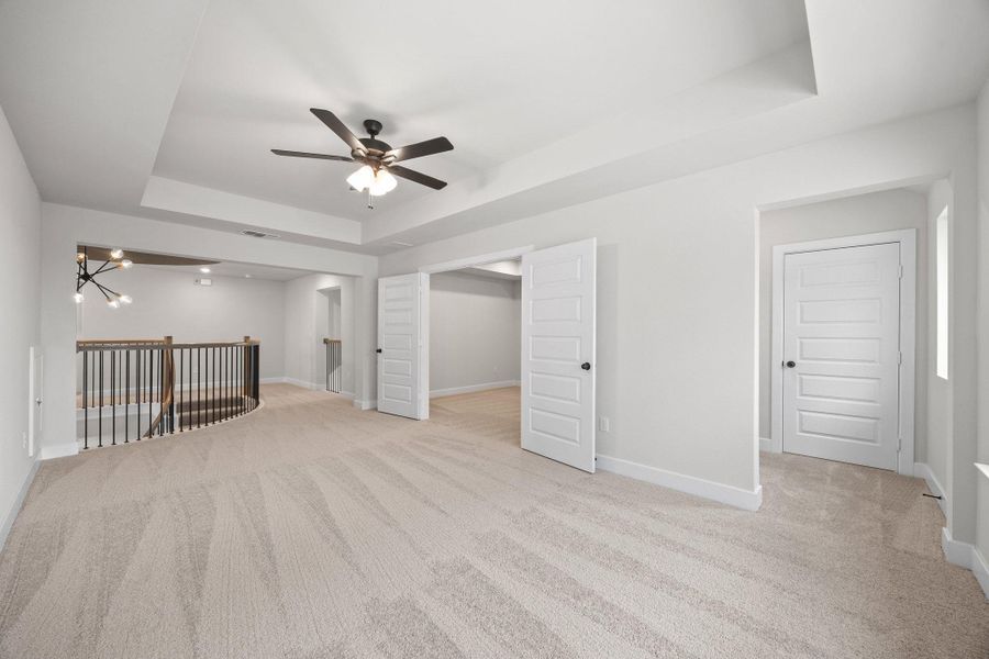 Spacious, unfurnished interior of a new home in Santa Rita Ranch - 60', Liberty Hill (Image 24). Spacious, unfurnished interior of a new home in Santa Rita Ranch - 60', Liberty Hill (Image 24).
