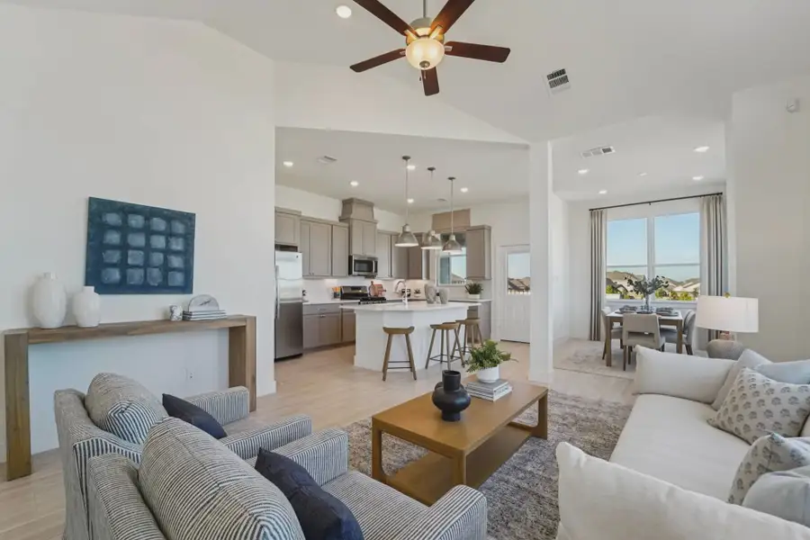 Representative furnished interior of a home built from the Margaux by Chesmar Homes in Bridgeland Chateau, Cypress (Image 13).