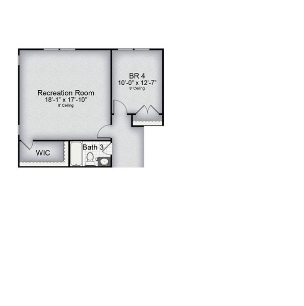 2D floor plan layout for the The Charlotte by ExperienceOne Homes, LLC in Elizabeth Springs, Wake Forest, NC (Image 6).